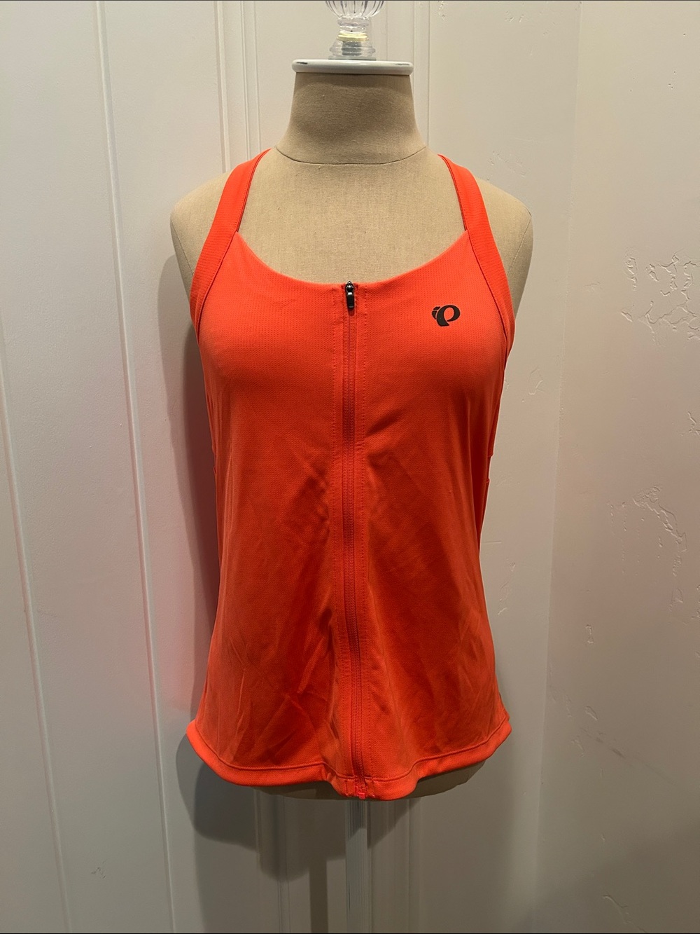 Pearl Izumi Bright Orange Front-Zip Athletic Tank